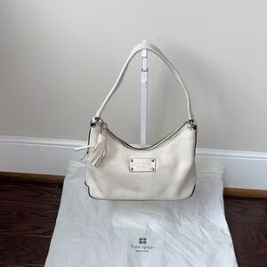 Kate Spade Cream Shoulder Bag with Tassel
